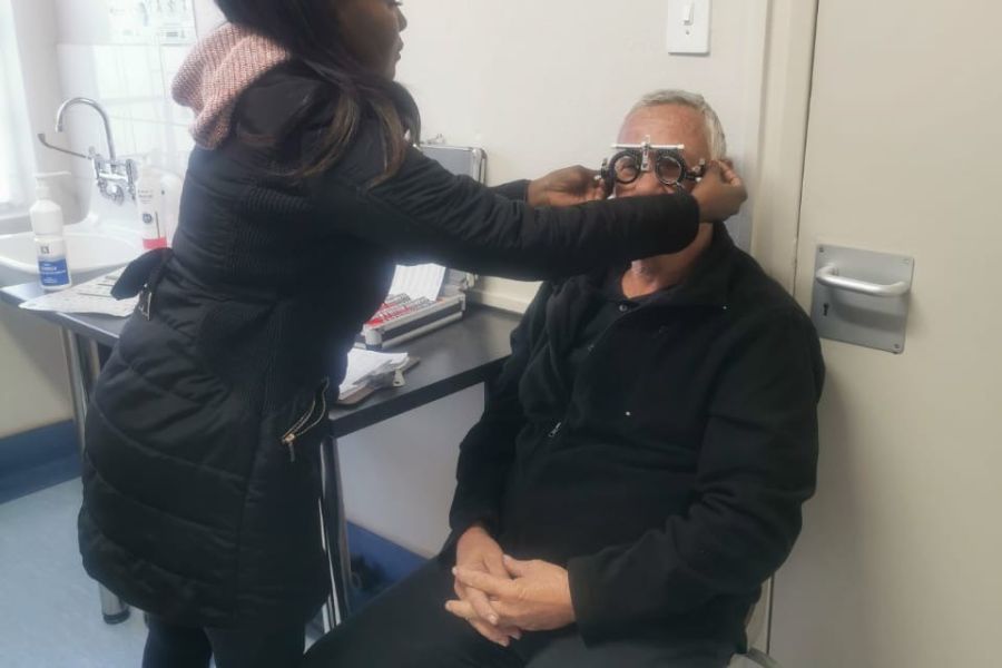 St John Optometrist Testing Patient 1