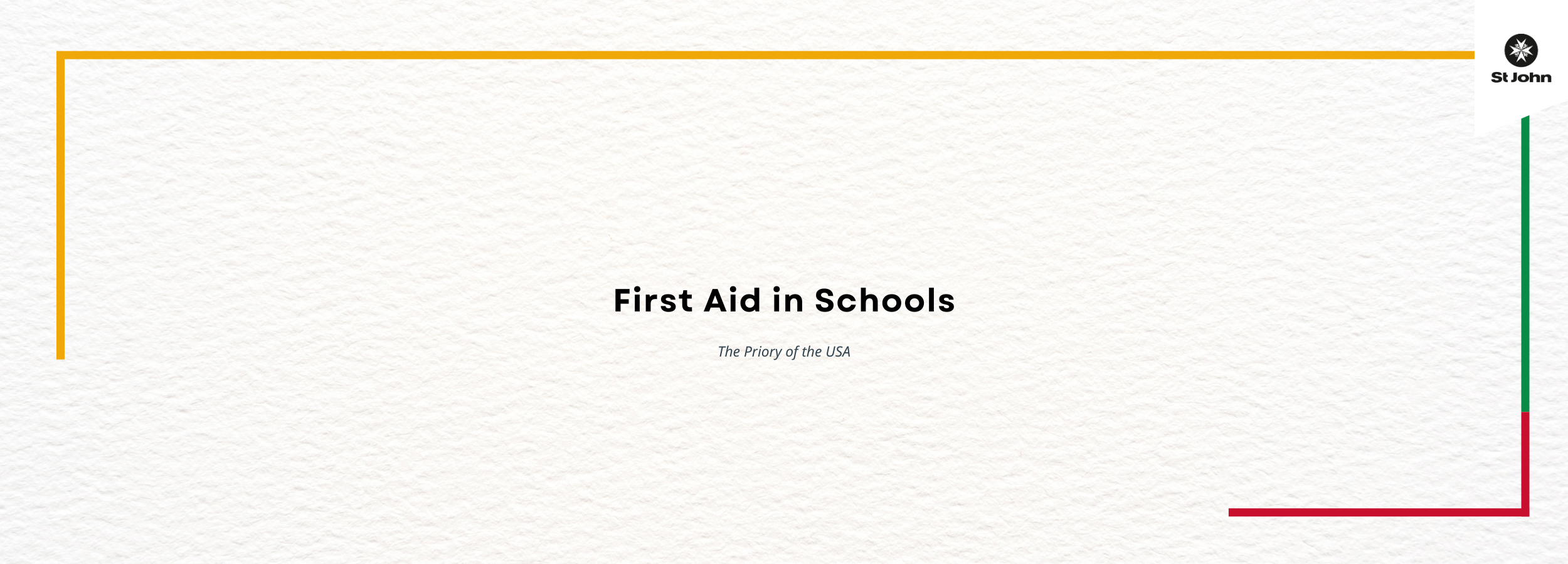 First Aid In Schools